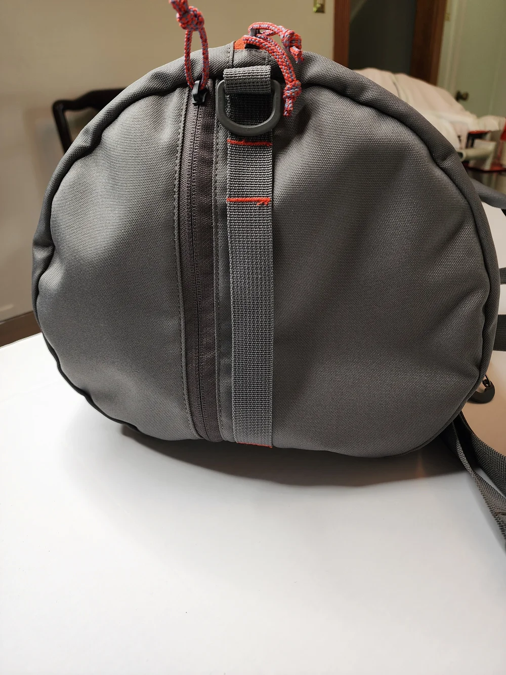REI gray duffel